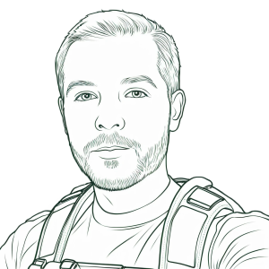 Ilustrasi wajah hitam putih bergaya sketsa – representasi kreatif dari Leafcreations.